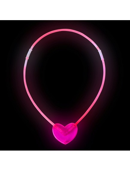Karanlıkta Yanan Glow Kalp Şekilli Kolye - 6 Adet