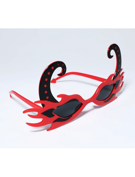 Kırmızı Alevli Parti Gözlüğü