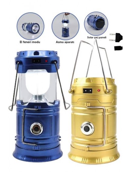 Güneş Enerjili Çok Fonksiyonlu Kamp Feneri