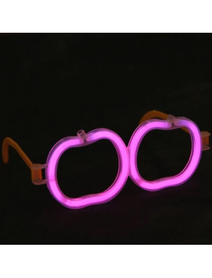 Karanlıkta Parlayan Neon Fosforlu Elma Gözlük Seti - 12 Adet