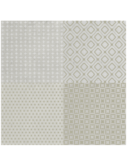 DecoHandy 30x30 cm Kendinden Yapışkanlı  Pvc Karo Mutfak Arası 4 Lü Karışık model  0,36m2