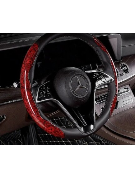 Ahşap Tasarımlı Direksiyon Simidi Koruma Kılıfı 2 li