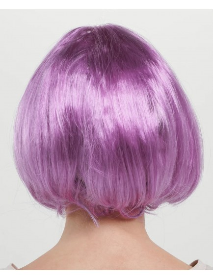 Düz Kesim Küt Parti Peruğu Rose Pembe