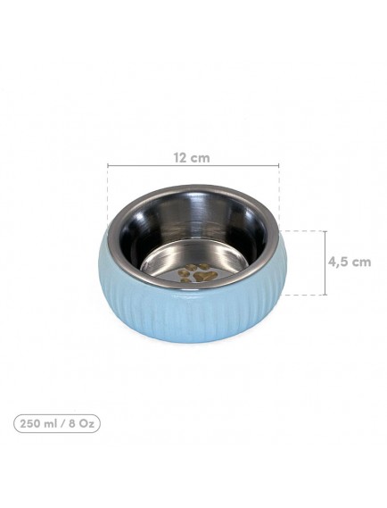 Mikopet Organik Seramik Mama Kabı Mavi