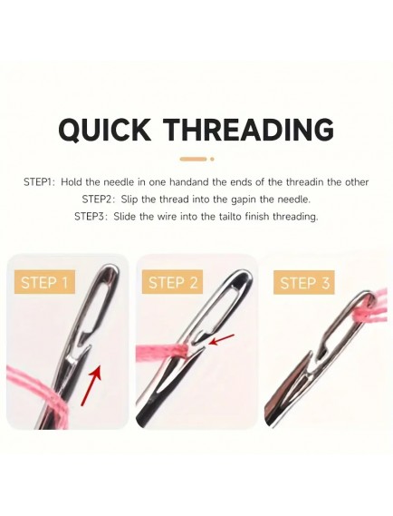 Kolay İplik Geçirilen İğne Seti 12 Adet