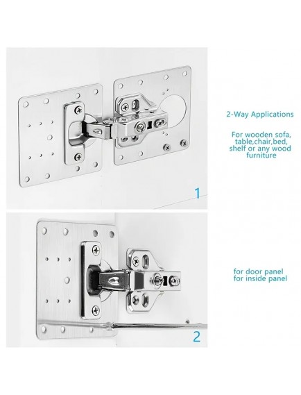 Paslanmaz Çelik Menteşe Onarım Plakası