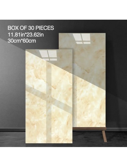 Sarı Mermer Desenli Alüminyum Plastik Duvar Stickerı