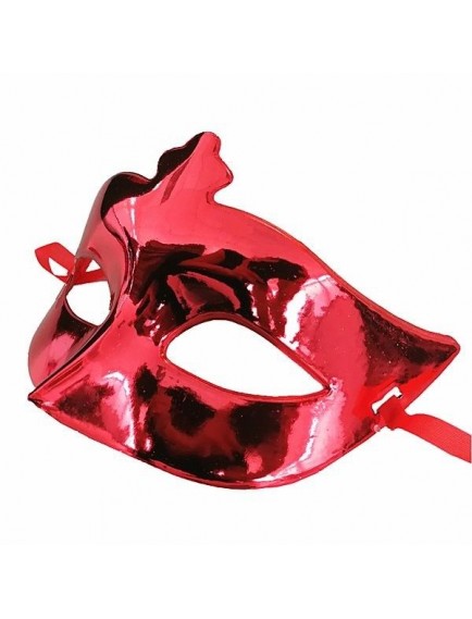 Kırmızı Renk Parlak Balo Maskesi