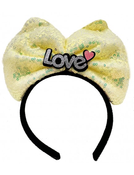 Led Işıklı Love Yazılı Fiyonk Taç