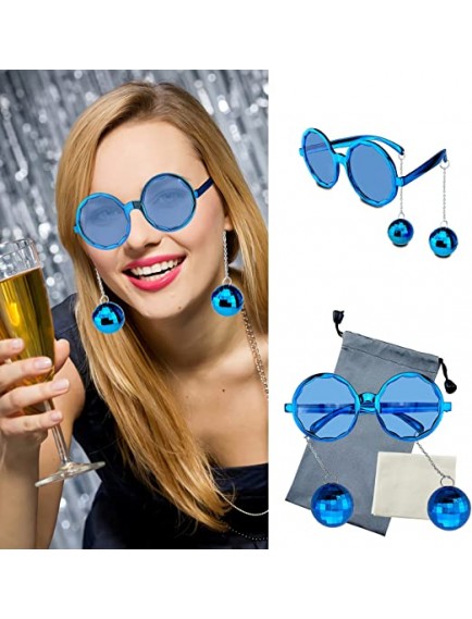 Mavi Disko Toplu Küpeli Parti Gözlüğü