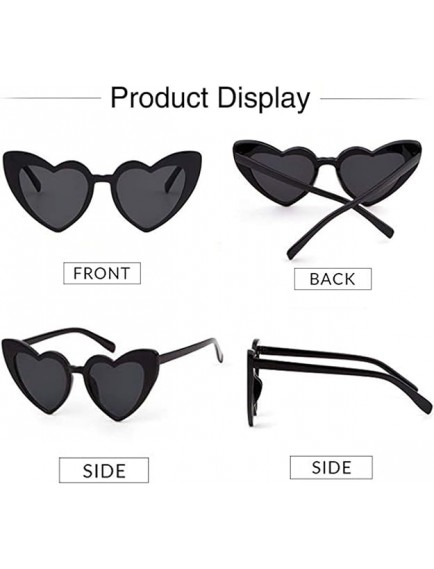 Siyah Renk Kalp Şekilli Parti Gözlüğü
