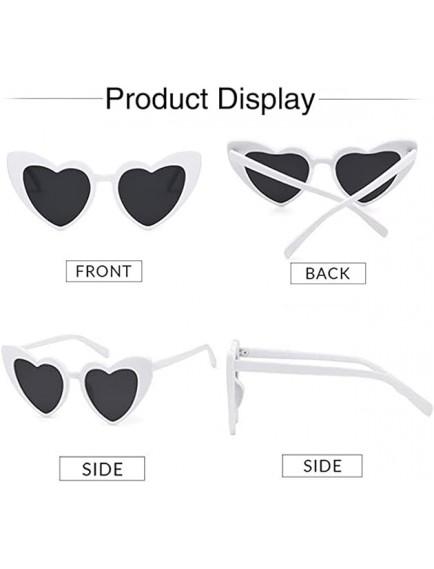 Beyaz Renk Kalp Şekilli Parti Gözlüğü
