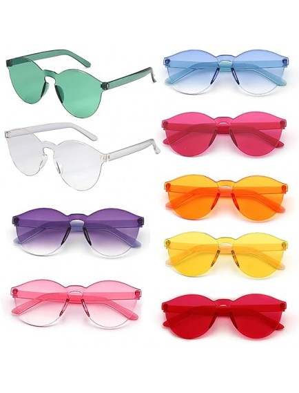 Oval Şekilli Çerçevesiz Parti Gözlüğü 6 Renk 6 Adet