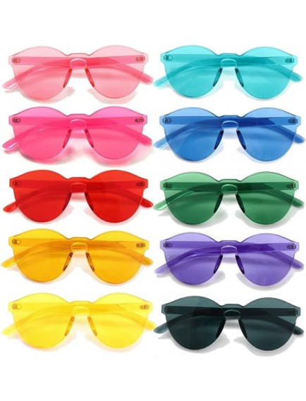 Oval Şekilli Çerçevesiz Parti Gözlüğü 6 Renk 6 Adet