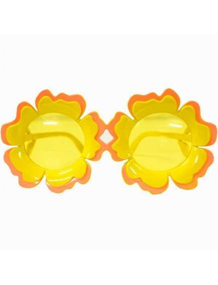 Papatya Şekilli Turuncu Sarı Hawaii Parti Gözlüğü