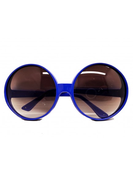 Yuvarlak Yeşilçam 80 li 90 lı Yıllar Parti Gözlüğü Retro Mavi Renk