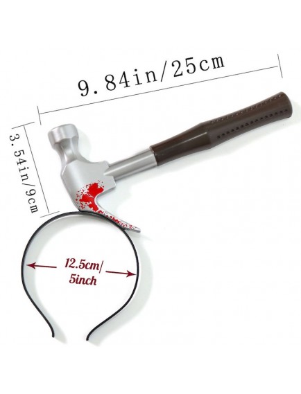 Kafaya Saplanmış Kahverengi Saplı Çekiç Şaka Tacı