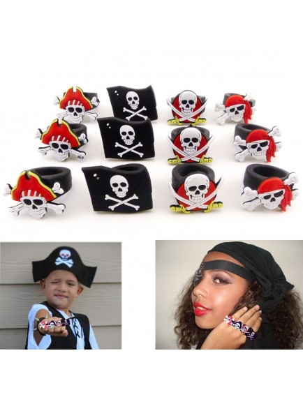 Kuru Kafa Şekilli Çocuk Uyumlu Plastik Korsan Yüzüğü