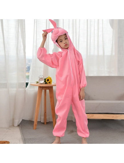 Çocuk Tavşan Kostümü Pembe Renk 4-5 Yaş