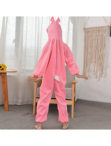 Çocuk Tavşan Kostümü Pembe Renk 4-5 Yaş