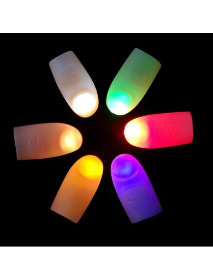 Led Işıklı Renkli Sihirli Parmak Şaka