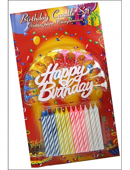 Rengarenk Happy Birthday Doğum Günü Mumları