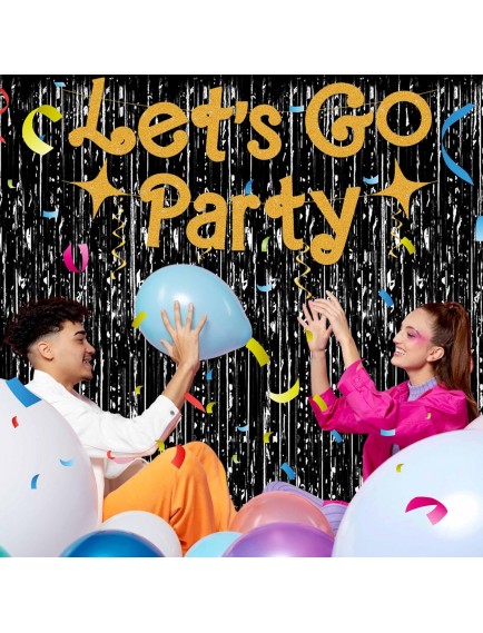 Ekstra Metalize Parlak Saçaklı Arka Fon Perde Siyah