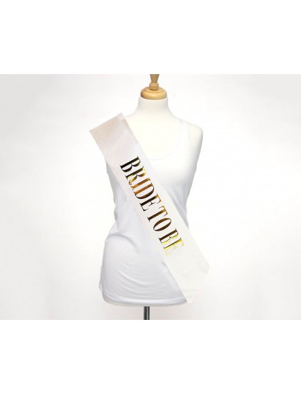 Altın Renk Yazılı Bride To Be Simli Kuşak Kemer