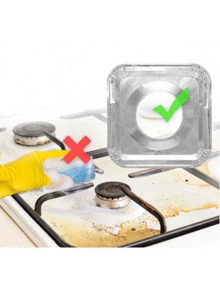 10 Adet Alüminyum Ocak Koruyucu Folyo