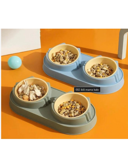 Mikopet Çift Bölmeli Mama ve Su Kabı