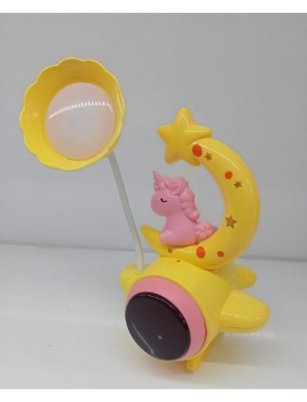 Çocuk Odası Ay ve Unicorn Desenli Gece Lambası