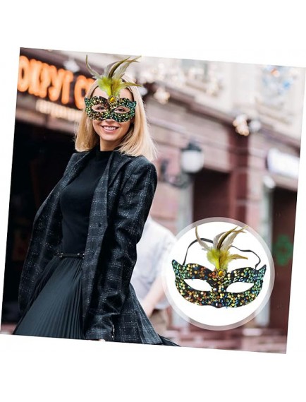 Siyah Kadife Parti Maskesi