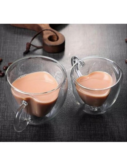 Kalp Şeklinde Cam Bardak