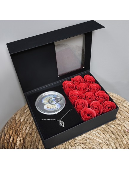 Romantik Gül ve İstiridye İnci Kolye Seti