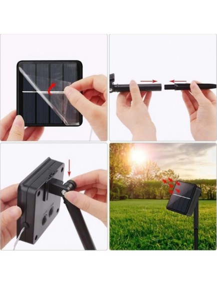 Solar 100 Ledli 12 Metre Bahçe Aydınlatma