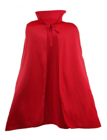 Kırmızı Renk Yakalı Pelerin 120 cm