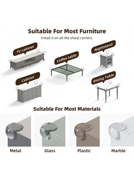 Silikon Şeffaf Masa Kenarı Köşe Koruması