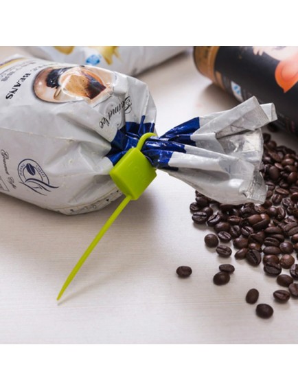 Kilit Şeklinde Silikon Kablo ve Poşet Bağlama Aparatı (3'lü Set)