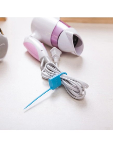 Kilit Şeklinde Silikon Kablo ve Poşet Bağlama Aparatı (3'lü Set)