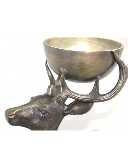 Metal Geyikli Kase 77 Cm