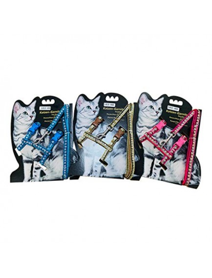 Parlak Kedi Gezdirme Göğüs Tasması