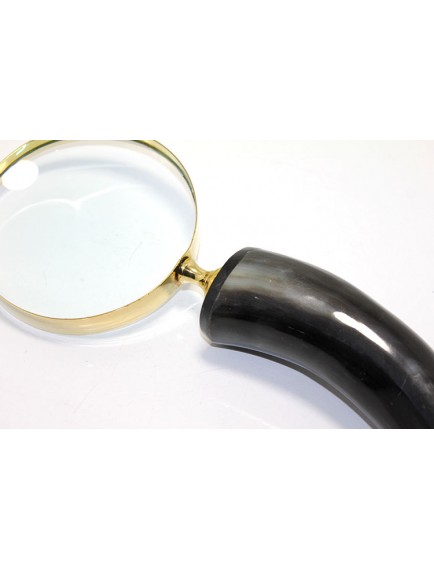 Pirinç Boynuz Saplı Büyüteç Model 3