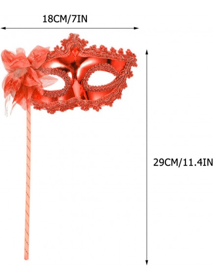 Kırmızı Işıltılı Tutmalı Fotoğraf Çekimi Maskesi