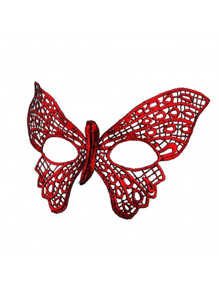 Kırmızı Dantel Masquerade Maskesi 7 No