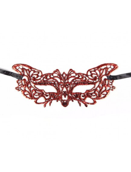 Kırmızı Dantel Masquerade Maskesi 9 No