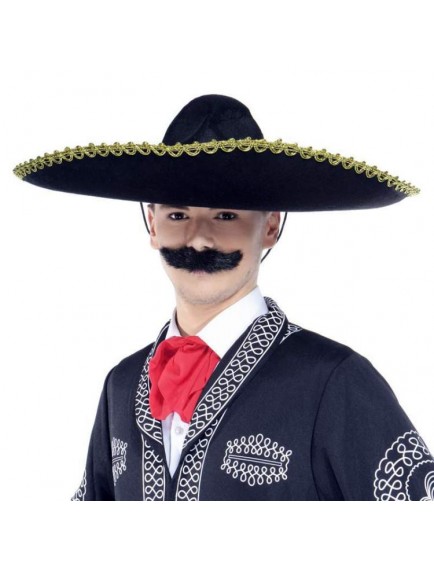 Sombrero Meksika Şapkası Altın Şeritli Yetişkin Boy