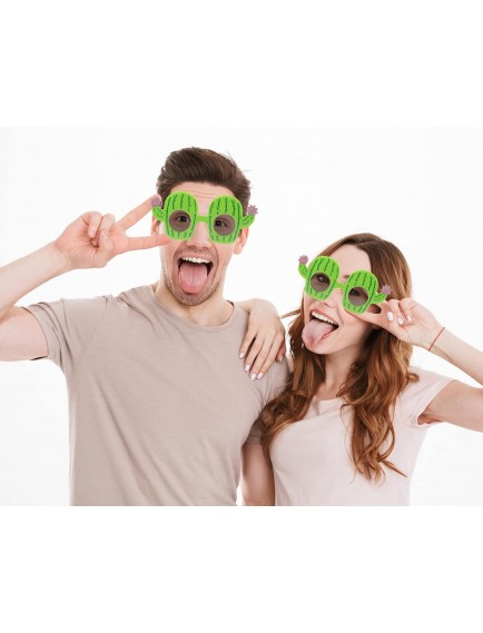 Kaktüs Temalı Hawaii Yaz Partisi Gözlüğü