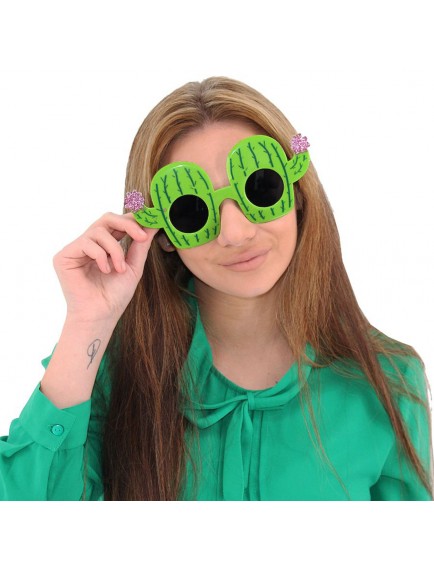 Kaktüs Temalı Hawaii Yaz Partisi Gözlüğü