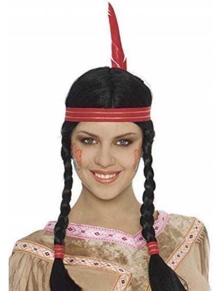 Tüylü Örgülü Kızılderili Parti Peruğu