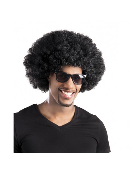 Siyah Renk Kıvırcık Afro Bonus Parti Peruğu